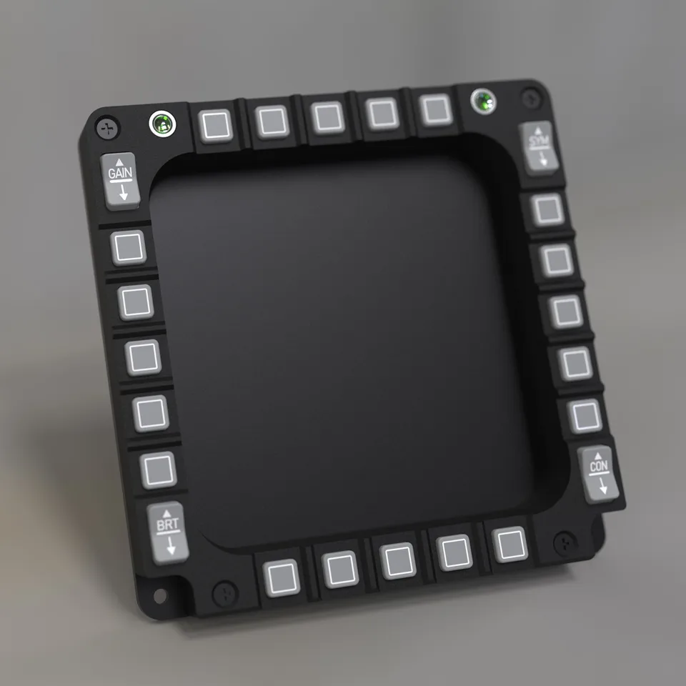 TFT Full Color Screen 600X600 DPI PC USB F16MFD Cockpit Flight