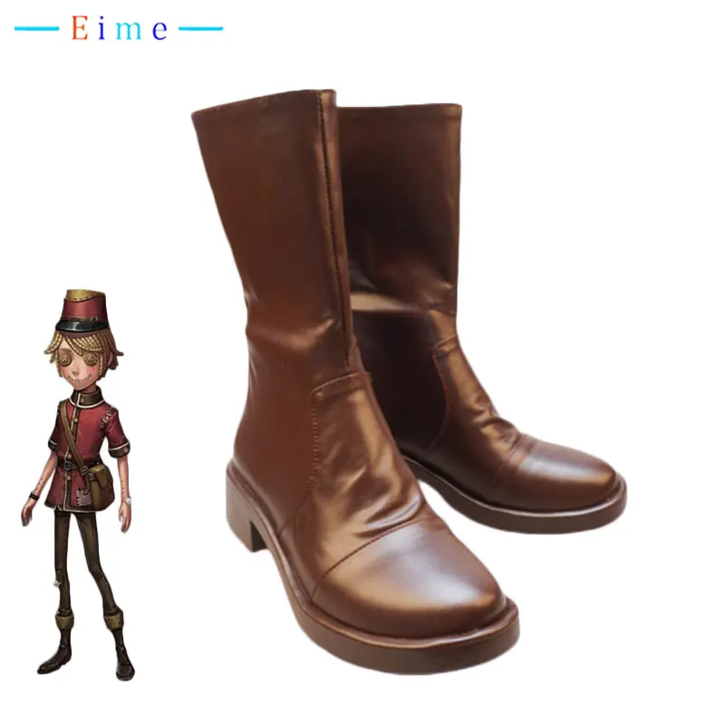 Game Identity V Postman Victor Grantz Cosplay Shoes PU Leather Shoes Halloween Carnival Boots Custom Made