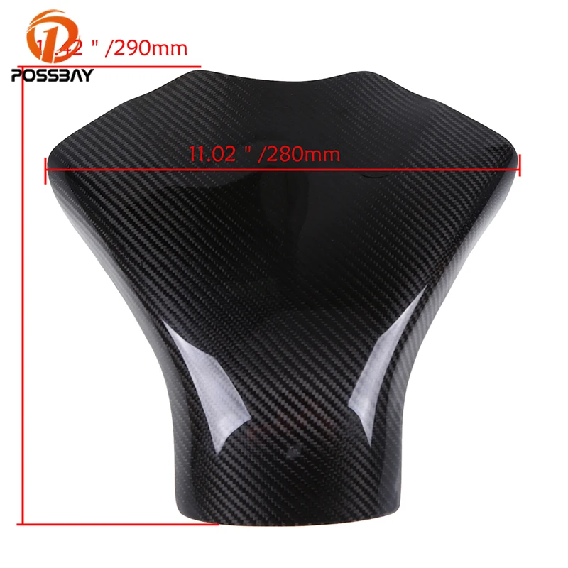 

POSSBAY Fuel Gas Tank Cover Carbon Fiber For Suzuki GSXR 600 750 2008 2009 2010 K8 Motorcycle Protector Pad For Cafe Racer