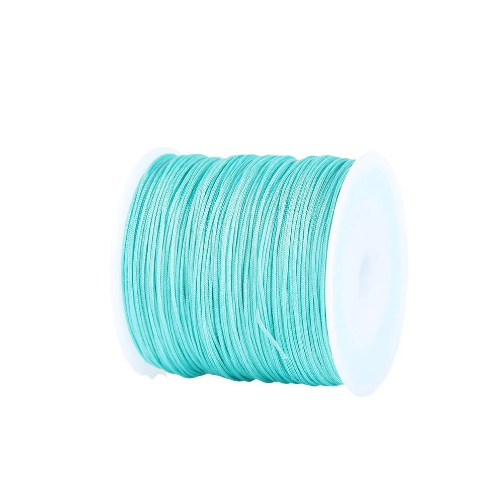 50meter 0.8mm Nylon Cord Chinese Knot Macrame Craft Thread For Jewelry Making Beading Braided Satin String Bracelet Rattail Trim nylon cord,macrame cord
