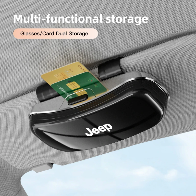 자동차 선 바이저 선글라스 케이스 안경 홀더 자동차 액세서리 안경 상자 지프 레니게이드 컴퍼스 그랜드 체로키 랭글러