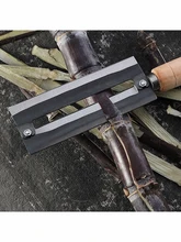  Sugarcane Peeling Kinfe Pineapple Peeler Carbon Steel Sugar Cane Peeling Cutter with Wooden Handle 