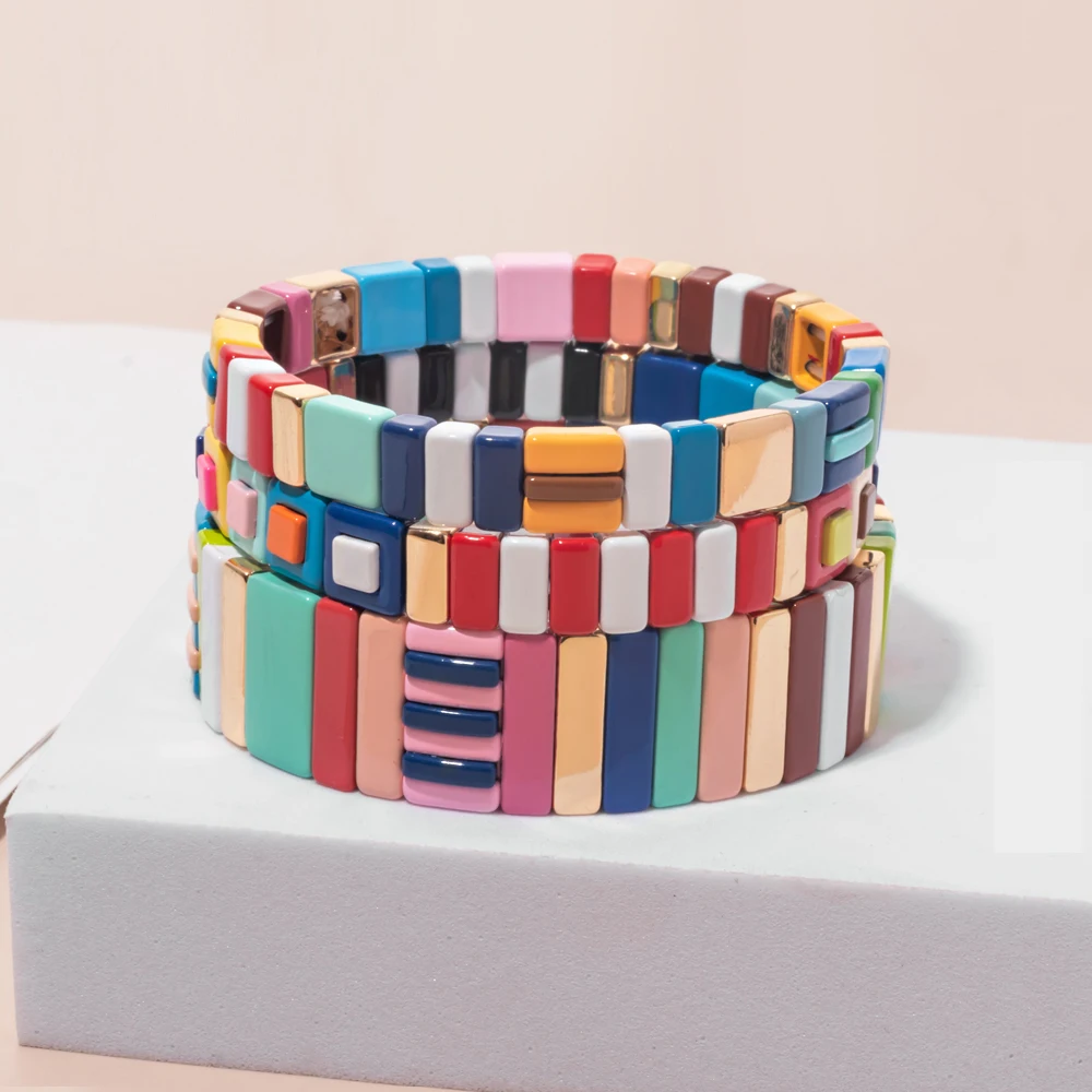 Rainbow Tile Bracelet