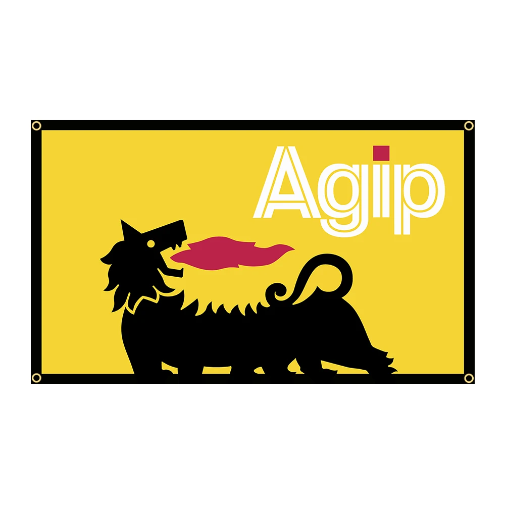 

90x150cm Agips Eni Racing Car Oil Flag Polyester Printed Garage or Outdoor Decoration Banner Tapestry
