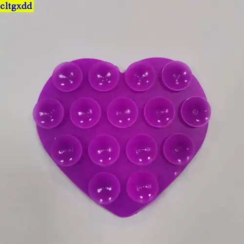 cltgxdd 1piece heart-shaped double-sided suction cup silicone phone holder with 15 suction cups, powerful selfie function - Image 14