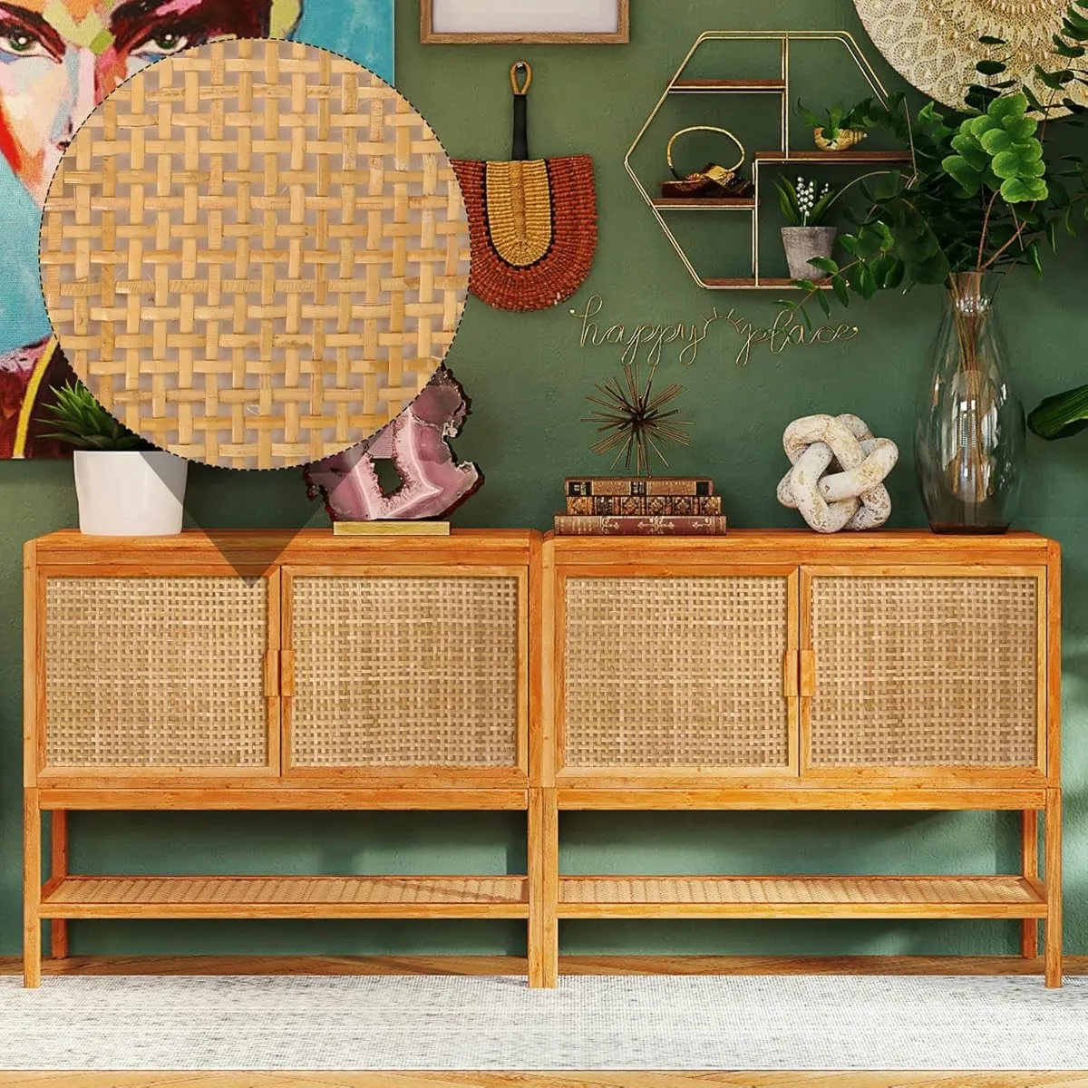 Rotolo di rattan per tessitura di canna 35/40/45/50/60/70/80 cm