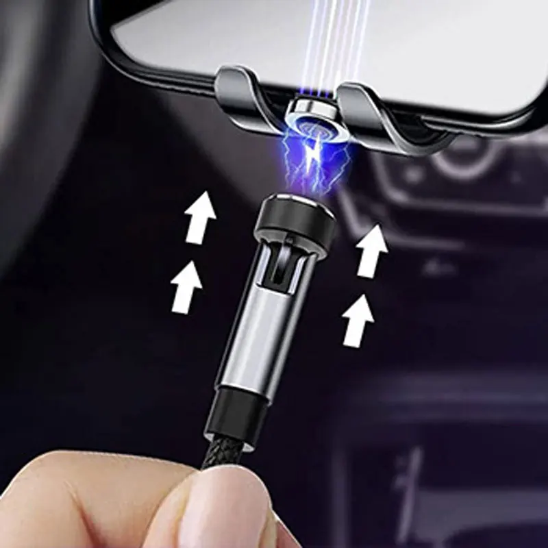 2M Rotating Magnetic Fast Charging USB to Type C Cable