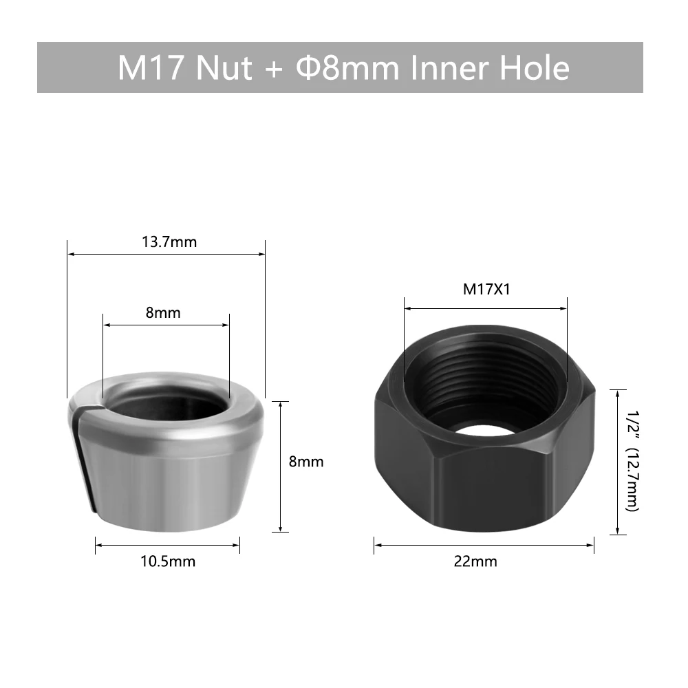 LAVIE Schnitzmaschine, Spannzangen-Trimmmaschine, Holzbearbeitungszubehör, Adapter, ER-Klemmutter, C-Mutter, Spannzange – Detail 22