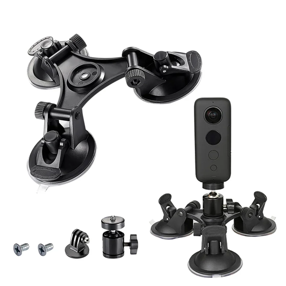 

Car Suction Cup Glass Holder with Ball Head for Gopro Hero 11 Insta360 X3 One X/X2 Camera Sucker Window Mount Accessory