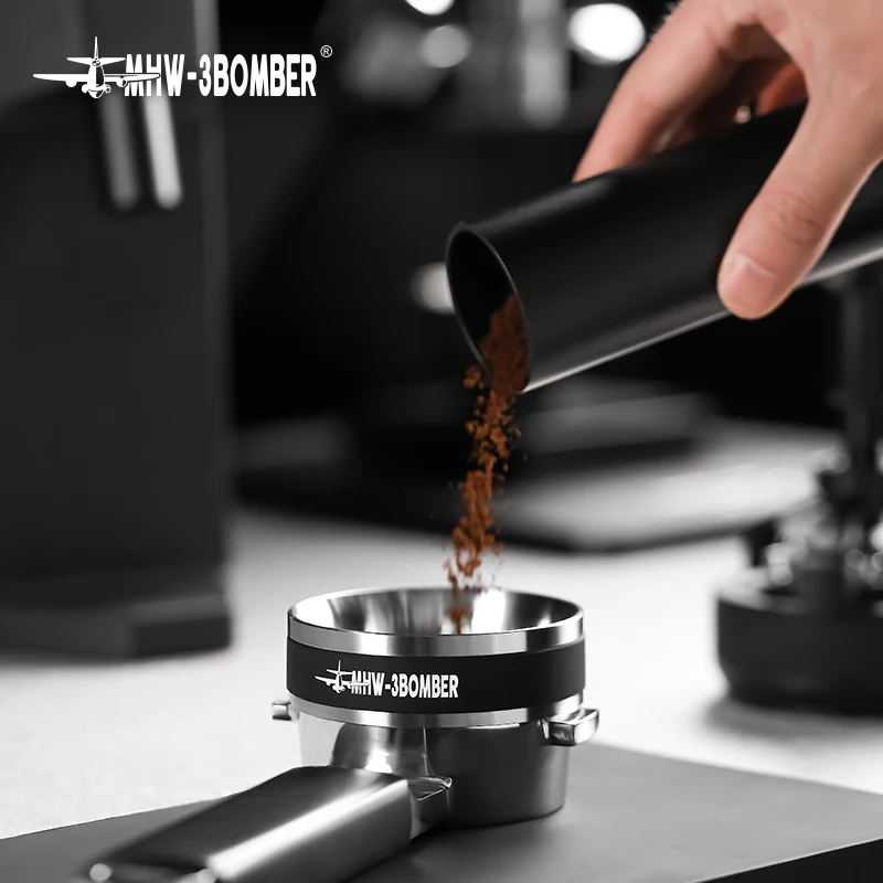 Coffee Accessories MHW-3BOMBER Coffee Dosing Ring Magnetic Espresso Dosing Funnel 36 Magnets For 58MM Portafilter Barista Accessories Coffeeware