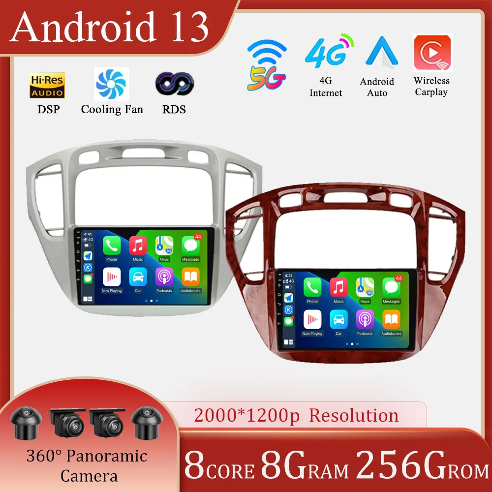 

Android 13 Car Navigation GPS For Toyota Highlander 1 2001 - 2007 Car Radio Multimedia Video Player 4G WIFI