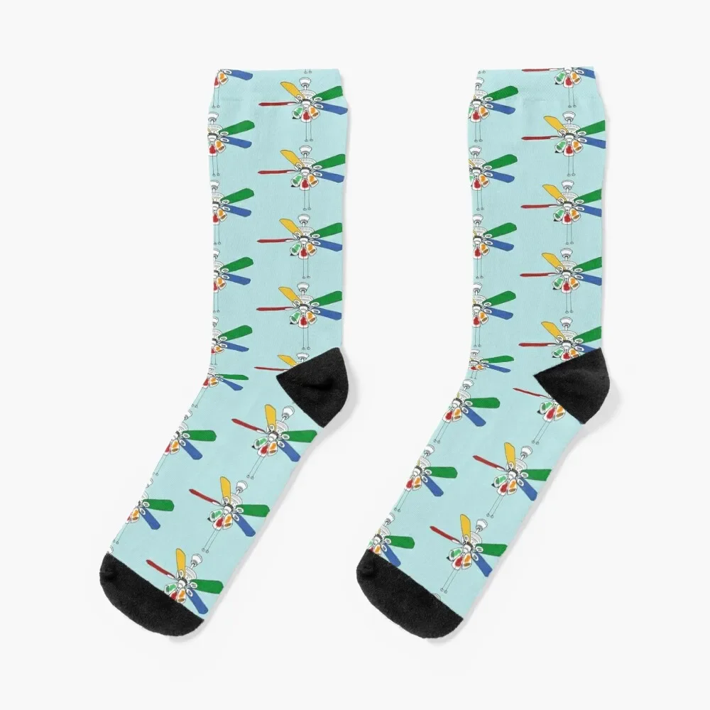

Rainbow Ceiling Fan Socks happy Non-slip Boy Socks Women's