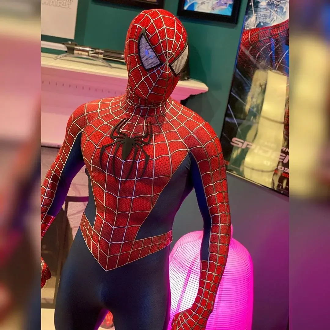 マグワイア ライミ スパイダーマン コスプレ 3D ロゴ & ボディスーツ