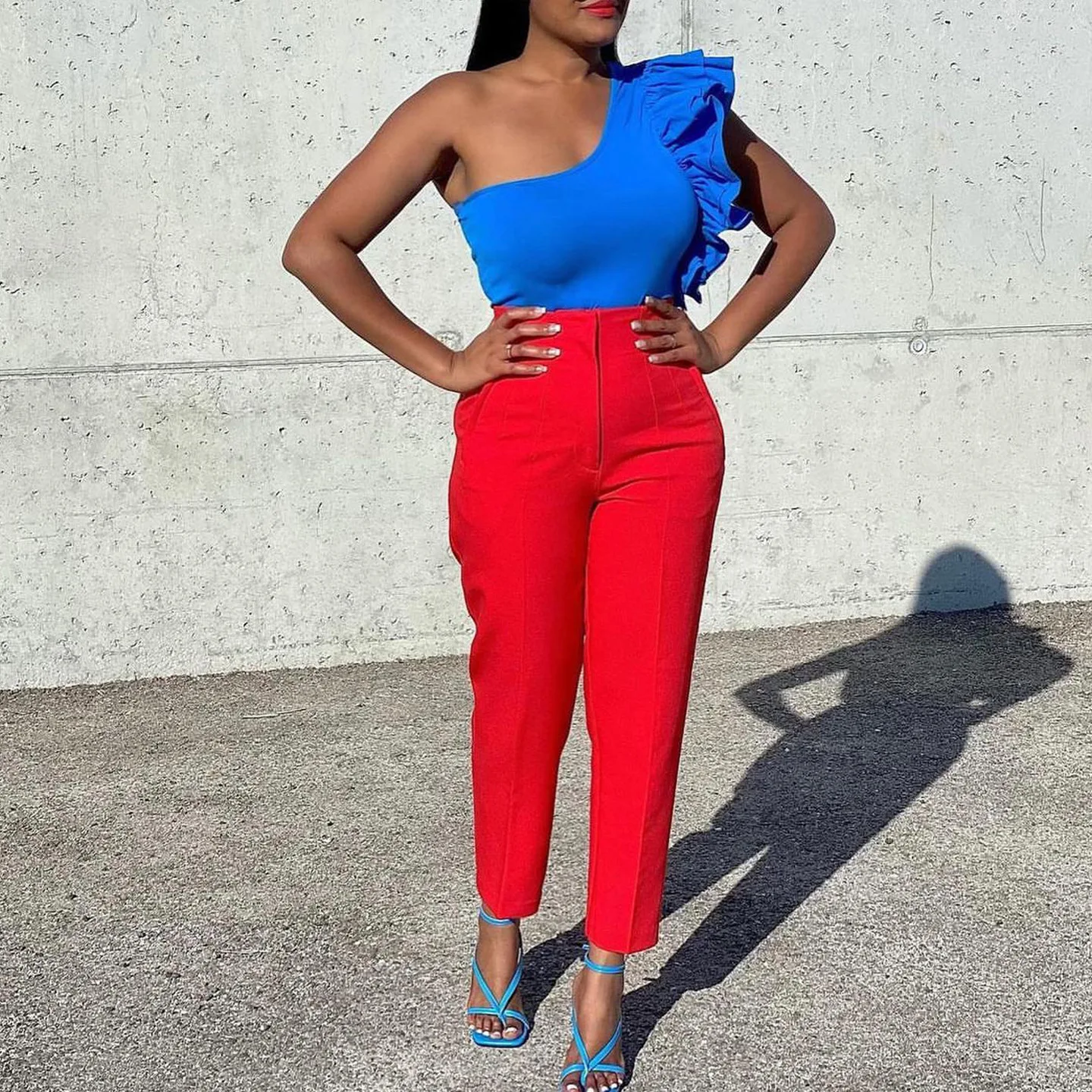 Fashion Loose High Waist Solid Color Pants Women's 2024 Oversized Office Lady Commute All-match Casual Pants Streetwear