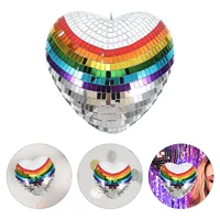 Heart Shaped Disco Ball Reflective Mirror Ball Hangings Disco Ball Ornaments Mirror Disco Ball for Wedding 1