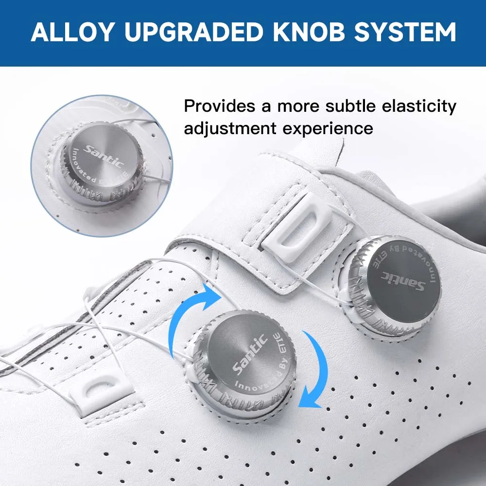 Santic Men's Cycling Shoes New Hardness16 Titanium Alloy Sole Auto-Lock Outdoor Bicycle Sneaker Adjustable Pro Road Racing Shoes 2