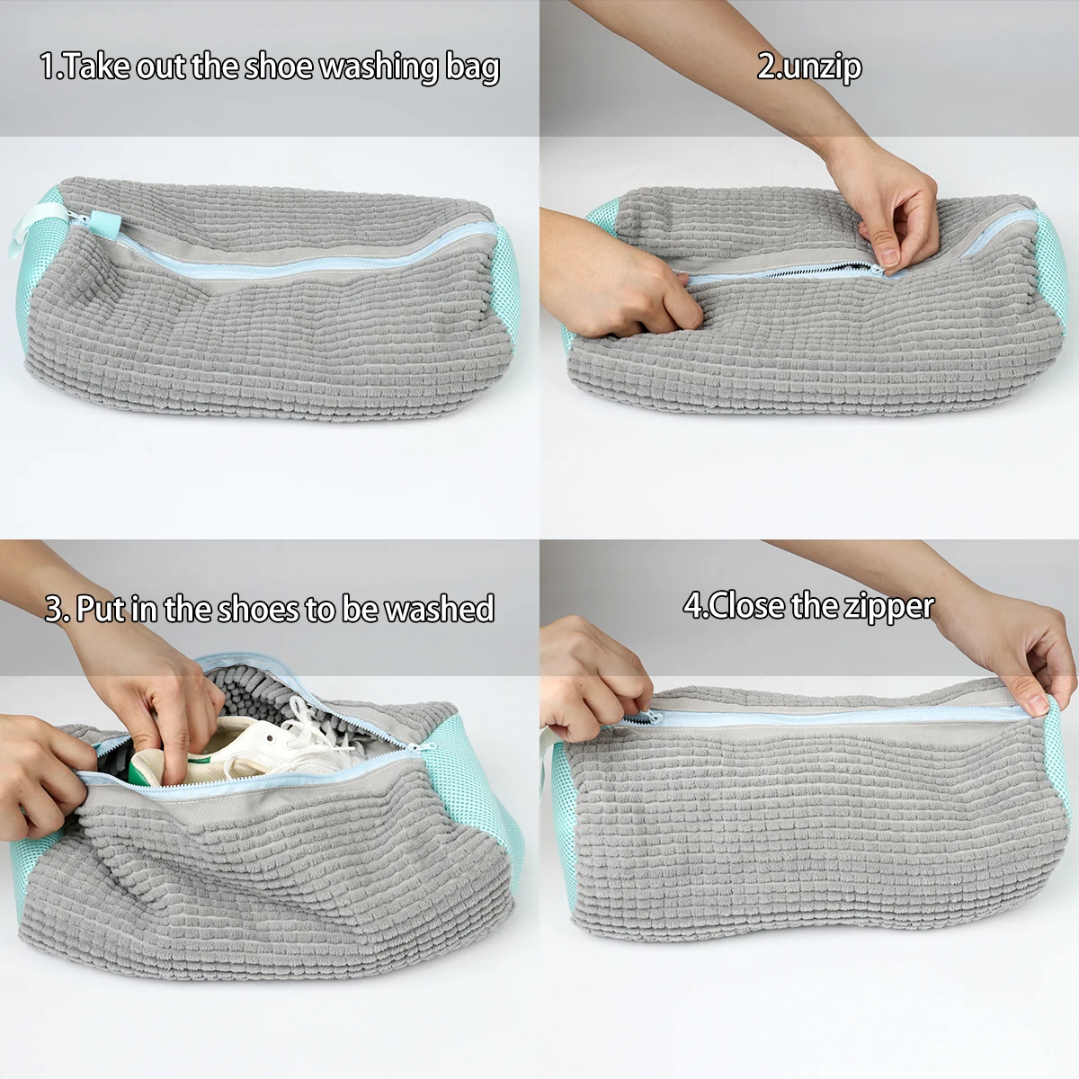Wash Bag Padded Net Laundry Shoes Protector Fluffy fibers Polyester Washing Shoes Machine Friendly Laundry Bag Drying Bags laundry bag shoe washing bag