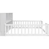 Full Montessori Floor Bed with Bedside Bookcase & Shelves, Full Size Floor Bed W/Safety Guardrails, No Box Spring Needed 5