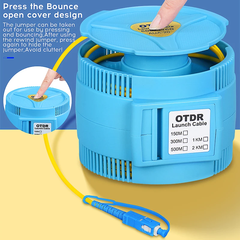 1000M Single Mode AUA-20 OTDR Launch Cable SC/FC/ST/LC(UPC/APC) OTDR Test Extension Cord OTDR Dead Zone Eliminator Fiber Ring