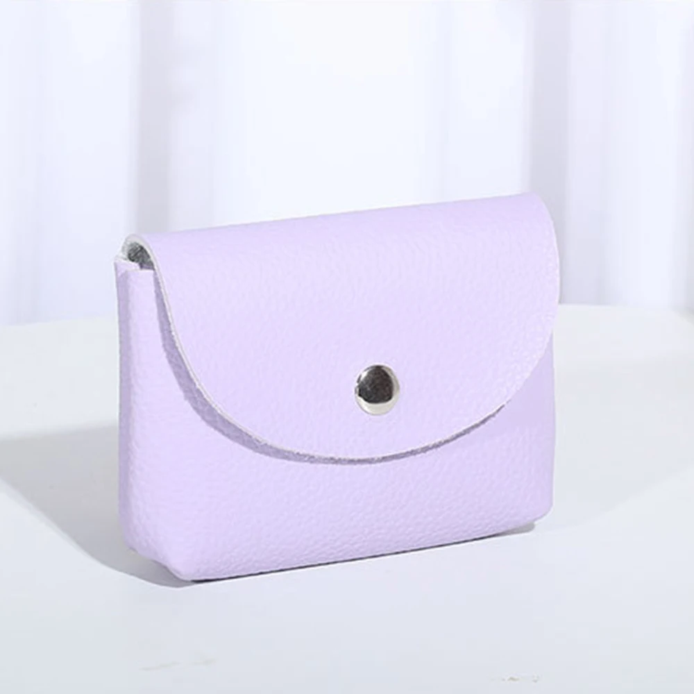 New PU leather Coin Purses Lychee Pattern Zipper Coin wallets Solid Short Card Key Storage Bag Small Purses pouch