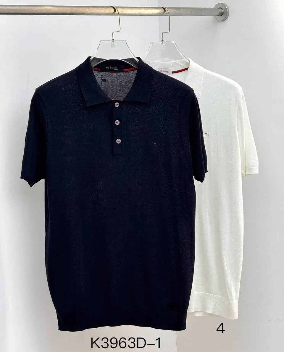 

BILLIONAIRE OECHSLI T-Shirt Silk men 2024 summer new thin knitting elastic button Straight big size M-4XL Short sleeve Shirt