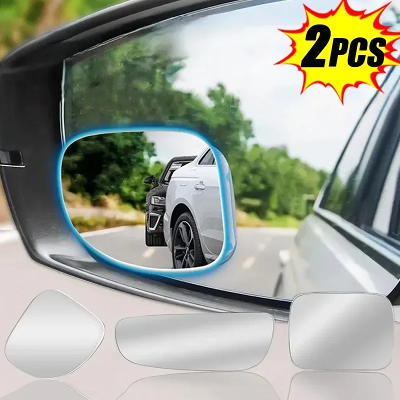 

2pcs Car RearView Mirror Auxiliary Blind Spot Mirrors 360 Wide Angle Adjustable Car Parking Reversing Convex Mirror