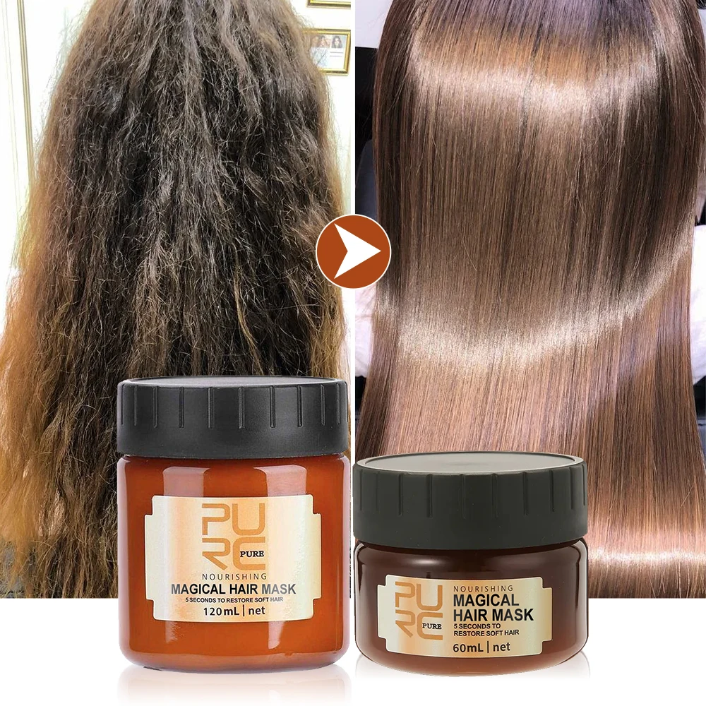 

5 Seconds Magical Hair Mask Repair Damaged Frizz Keratin Treatment Argan Oil Smoothing Shiny For Hair Care Professional PURC