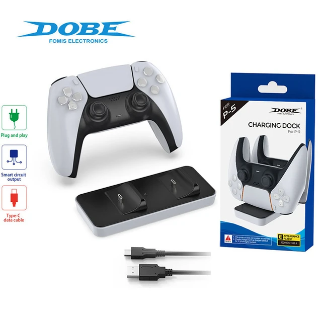 DOBE-Base de carga inalámbrica para consola PS5, controlador de Gamepad,  cargador de doble Mango, accesorio