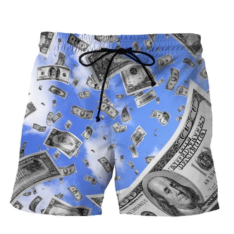 Funny 3d Printed Dollar Beach Shorts For Men Kids Summer Personalized Fashion Swim Trunks Cool Street Short Pants Women Clothing 3