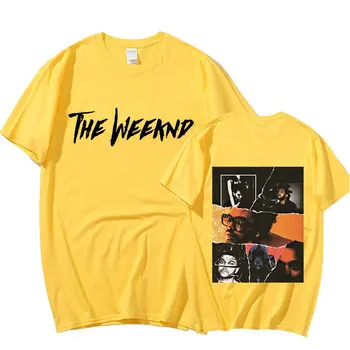 The Weeknd Vintage Unisex Black T Shirt Retro Graphics Double-sided Print T-Shirts Cotton 5