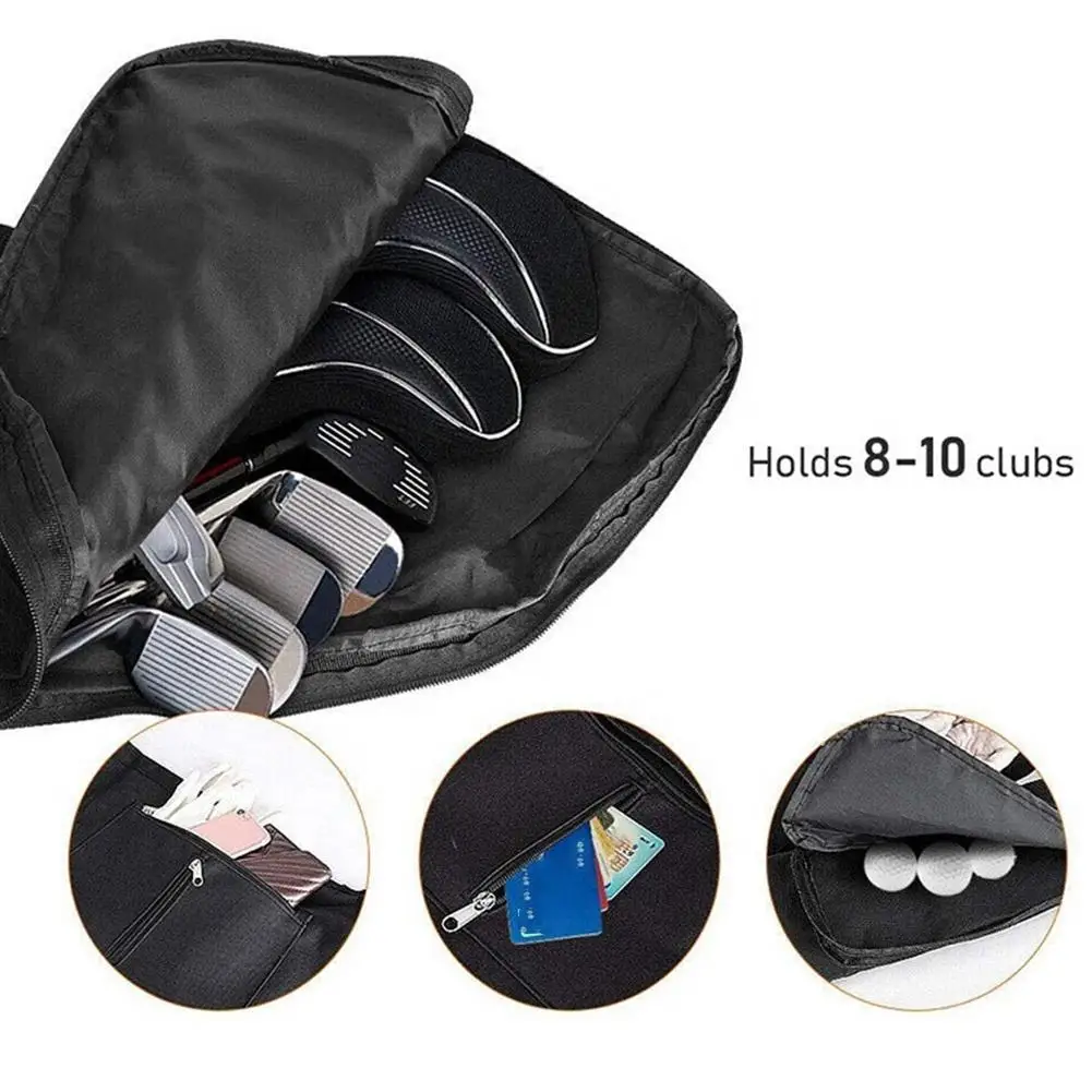 Sports Golf Club Bag Folding Lightweight Shoulder Bag Practice Training Golf Carry Storage Driving Range 600D Oxford Cloth golf club organizer