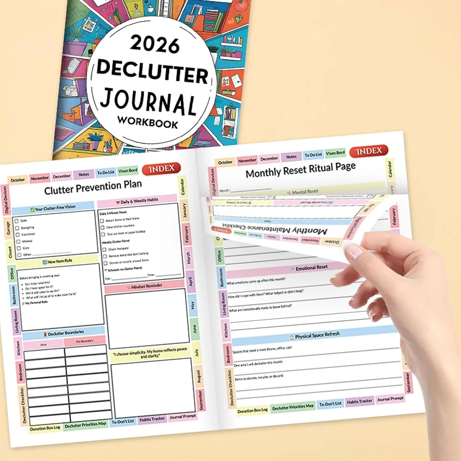 2026년 정리 정돈 일기장 ? 가족 및 가정 정리 플래너 (방별 체크리스트, 월간 리셋 플래너 포함)