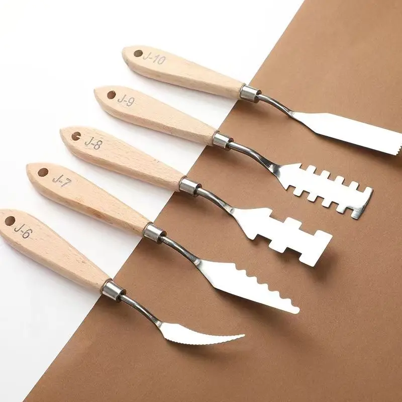 Stainless Steel Painting Oil Painting Knife Palette Scrape Shovel Spatula Knife Arts Flexible Blades Pigment Coloring Stationery