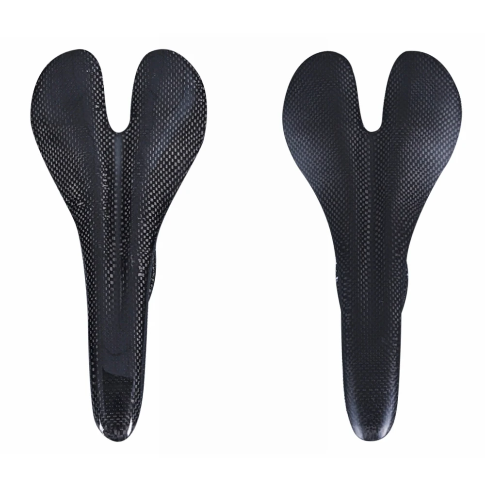 

Glossy / Matte 3K Carbon Fiber Bicycle Saddle Seat Cushion Front Seat For Road / Mountain Fold Bike Size 270*128mm