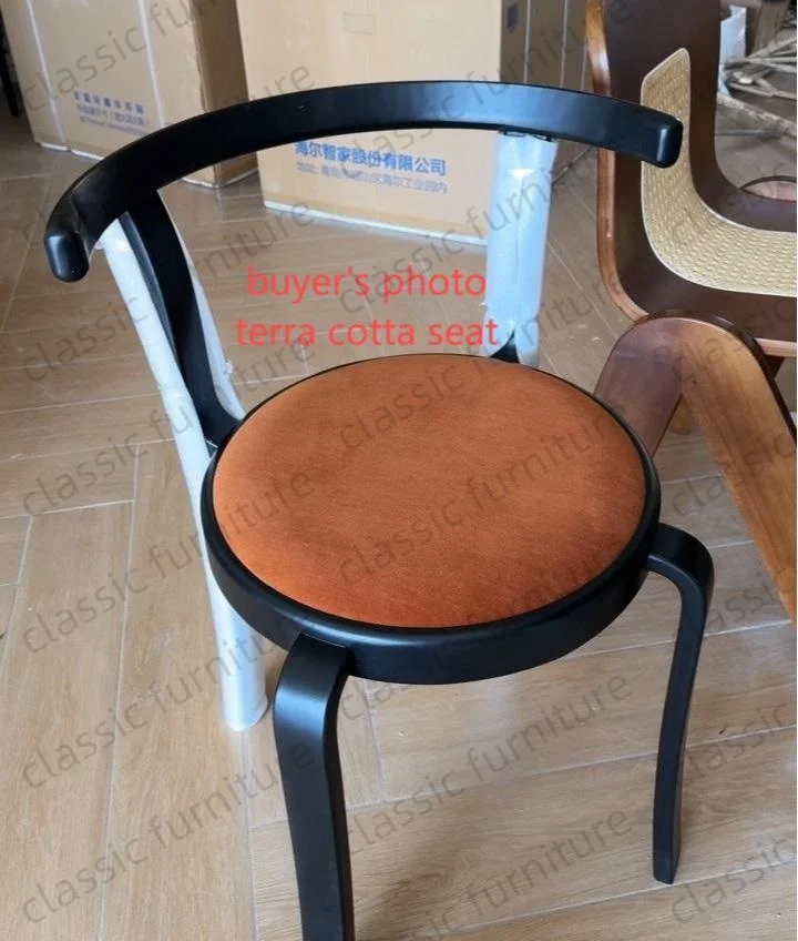 Nordic 8000 Series Beech Plywood Solid Wood Dining Stackable Vintage Curved Backrest Chair