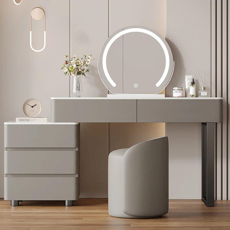

Nordic High End Texture Dressers Metal Office Corner Desk Makeup Dressers Cheap Modern Coiffeuse De Chambre Furniture WJ25XP