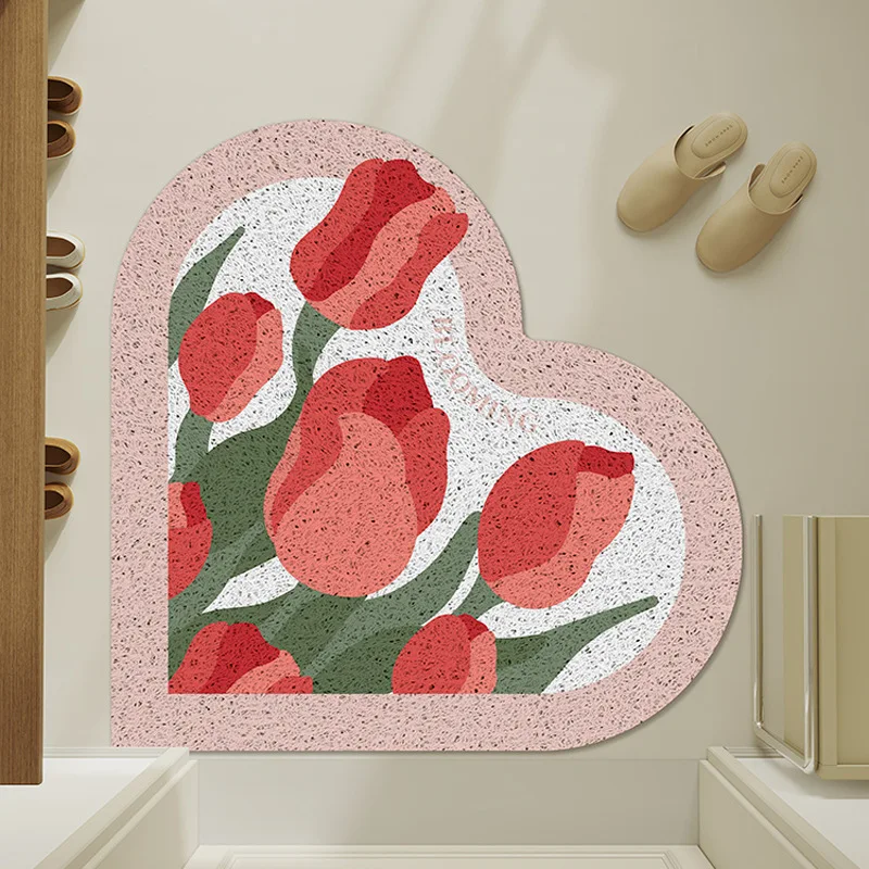 

Love Into the Home with PVC Floor Mats, Can Be Scrubbed, Non-Slip Mats, Porch, Bathroom, Bedroom, Corridor, Ring Carpet