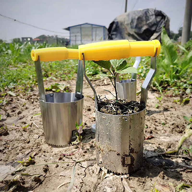 Vegetable and flower seedling transplanter gardening tool agricultural seedling planting tool device agriculture tools handheld planting tool