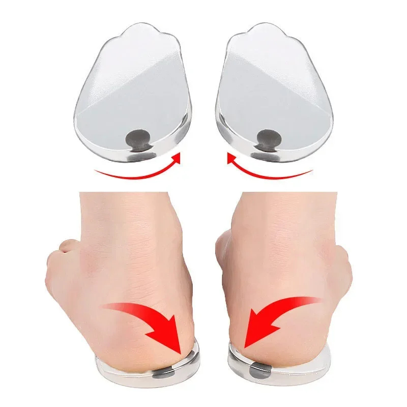 Shoe Insoles 2pc Magnets Silicone Gel Orthopedic Insoles Heel Pad For Men Women Legs Knee Correction
