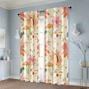 2pcs, Curtain Fabric Boho Leaf & Floral Machine Washable Fabric (without rod) Festive Perfect for Living Room, Home Decoration, 6