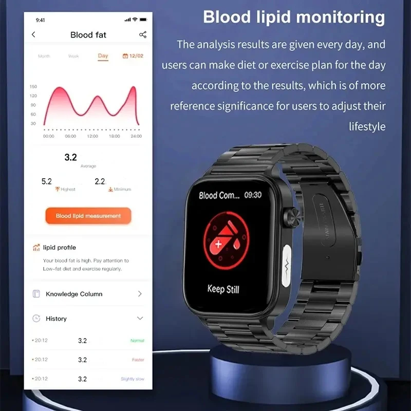2025 For XiaoMi Original Premium ECG+PPG Smart Watch Women Blood Lipid Uric Acid Al Diagnostic Detector Body Temperature Watches 6
