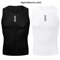 Cycling Underwear Sport Base Layer White Cycling Jersey Reflective Vest Men Undershirt Quick Dry Elastici Vest Road Bike Jersey 1
