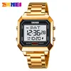 SKMEI Men's Electronic Square Steel Band Student Multi functional Sports Waterproof Night Glow Electronic Watch 2149 1