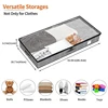 Under Bed Storage Containers,Underbed Storage 4.5 Inches Low Profile with Sturdy Sidewalls/Bottom for Clothes, Blanket, Pillows 3