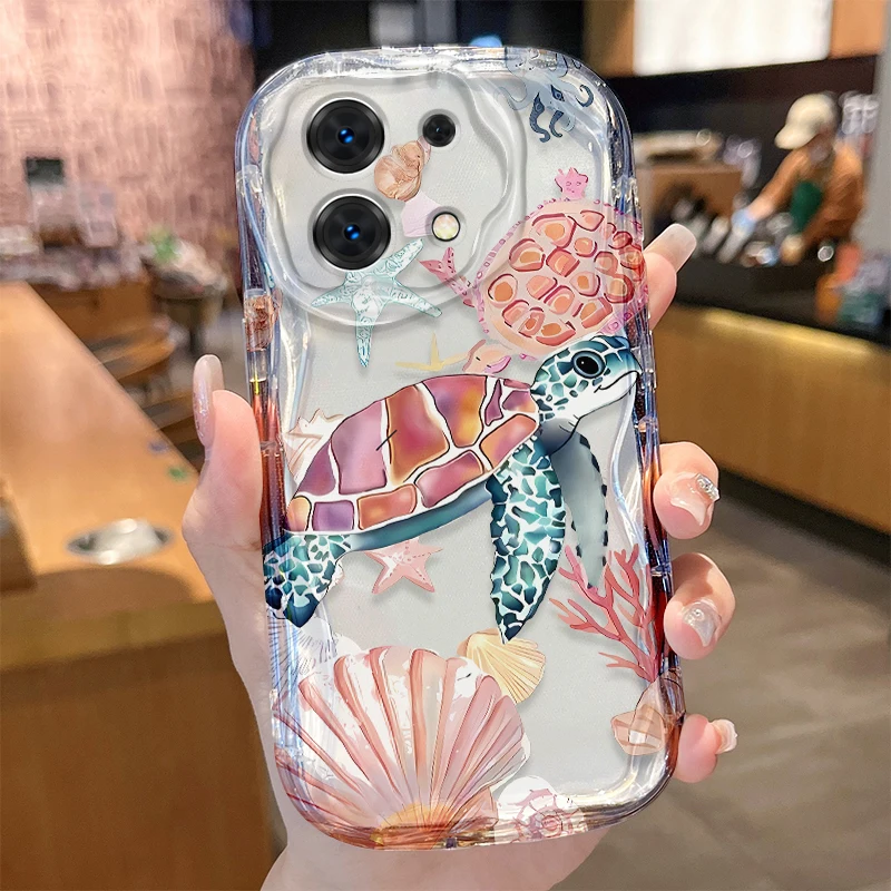 Sea Turtles Octopus Liquid Silicone Phone Case