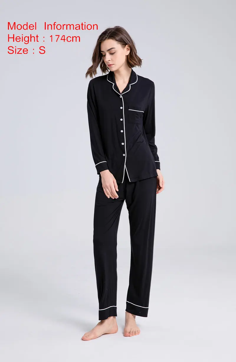 Women Pajamas Set Bamboo Fiber Breathable