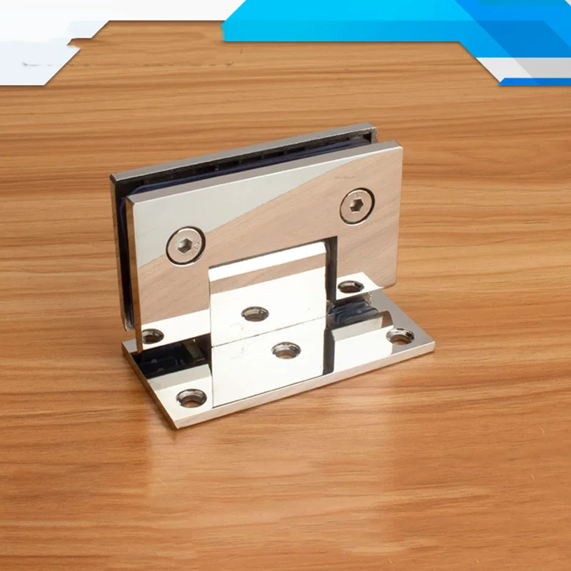 Shower Door Accessories 304 Stainless Steel Solid 90 Degree Bathroom Clip Glass Hinge(XYGL-13)