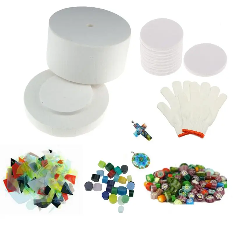 6pcs set Extra Large Microwave Kiln Kits Glass Jewelry Tools Fused Glass In Microwave Oven
