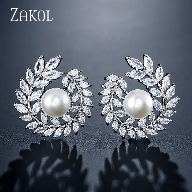 Zircon Bridal Jewelry Earrings | Bridal Cubic Zirconia
