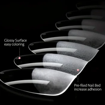 120Pcs Full Cover Press On Nail Tips Stiletto Almond Square Coffin French False Fake Soak Off Gel Nail Extension Tips Capsule 2